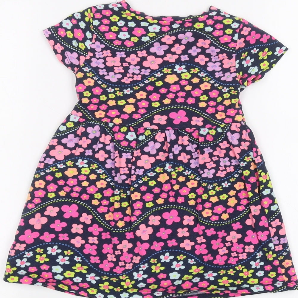 Blue Zoo Girls Blue Floral A-Line Size 18-24 Months