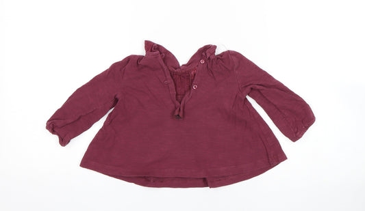 NEXT Girls Purple Basic T-Shirt Size 6-9 Months