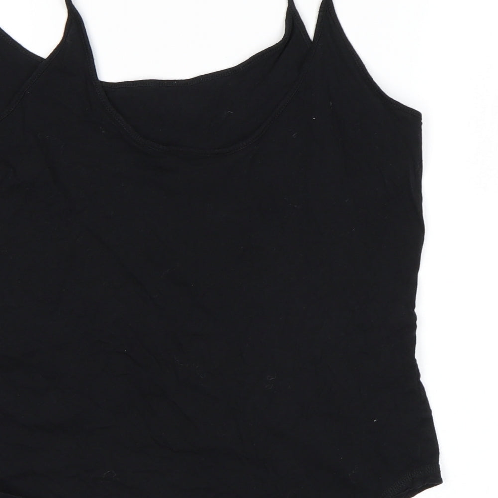 Womens UK Size 12 Topshop Black Basic Tank