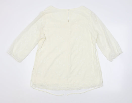 Womens UK Size 12 Wardrobe White Basic Blouse