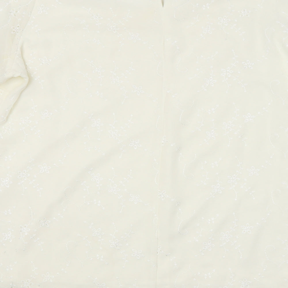 Womens UK Size 12 Wardrobe White Basic Blouse