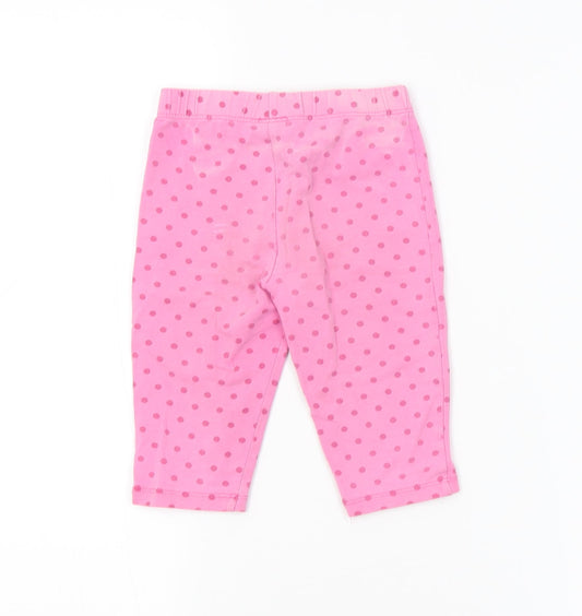TU Girls Pink Spotted Jogger Trousers Size 3 Years
