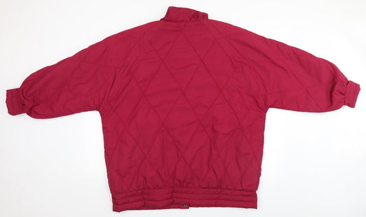 Classic Woman Womens Pink Argyle/Diamond Parka Coat Size 20