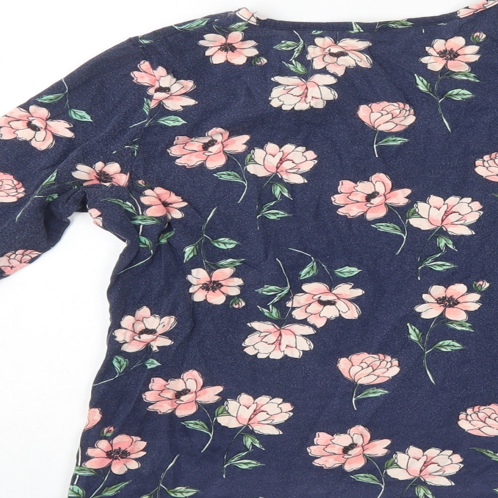 Womens UK Size 14 Dorothy Perkins Blue Basic Blouse