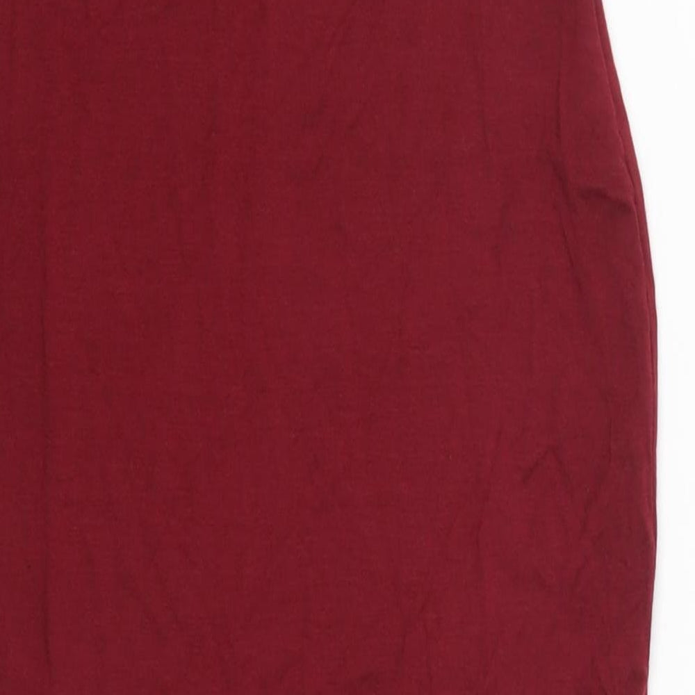 Boohoo Womens Red Bodycon Size 10