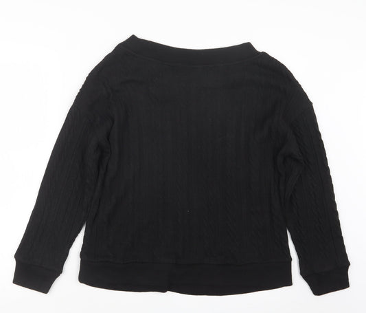 Nutmeg Womens Black   Pullover Jumper Size 12