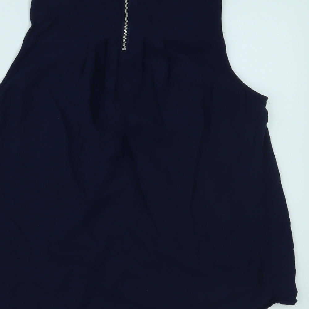 Womens UK Size 10 Warehouse Blue Basic Tank