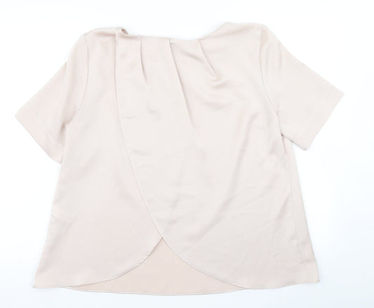 Womens UK Size 12 Topshop Ivory Basic Blouse