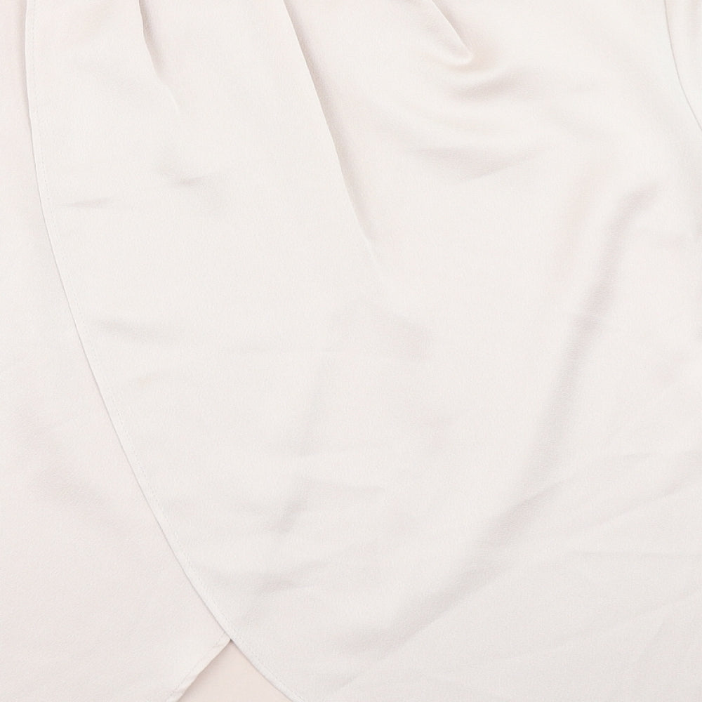 Womens UK Size 12 Topshop Ivory Basic Blouse
