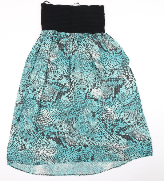 Bonmarché Womens Blue Polka Dot Skater Dress Size 14