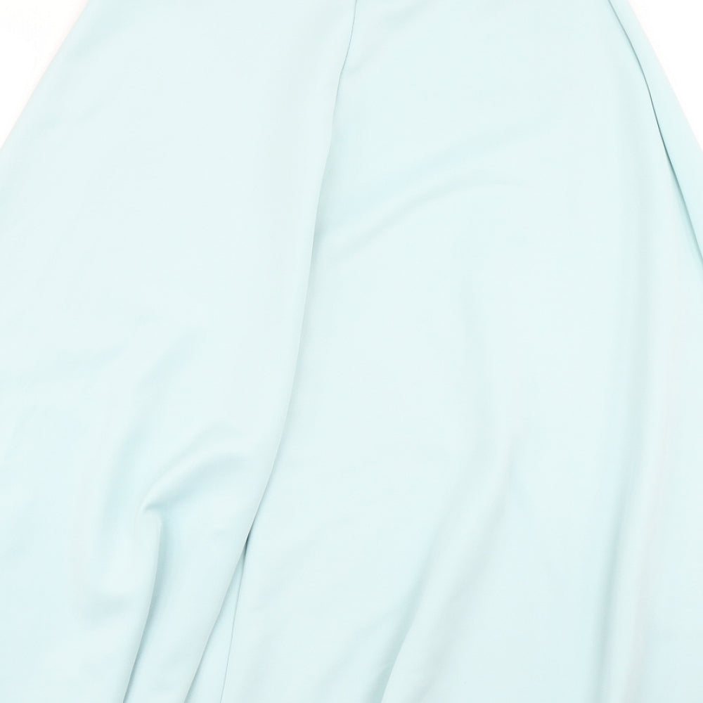 Boohoo Womens Blue Flare Skirt Size 8