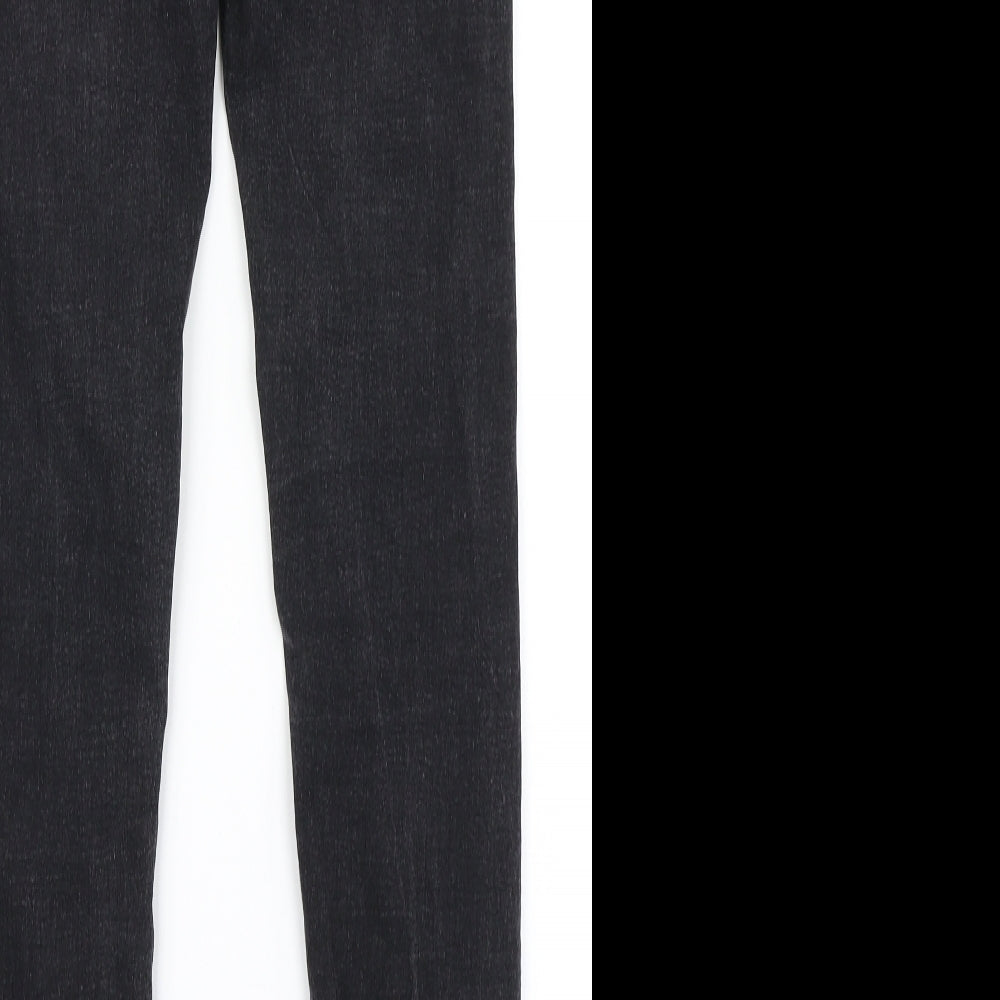 LJ Collection Womens Black Denim Skinny Jeans Size 12 L29 in