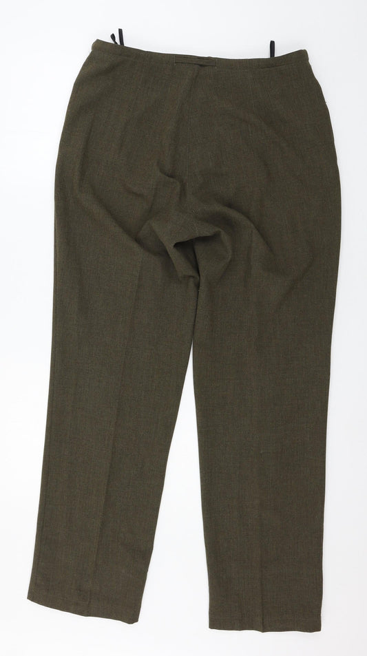 Amici Womens Green Trousers Size 16 L31 in
