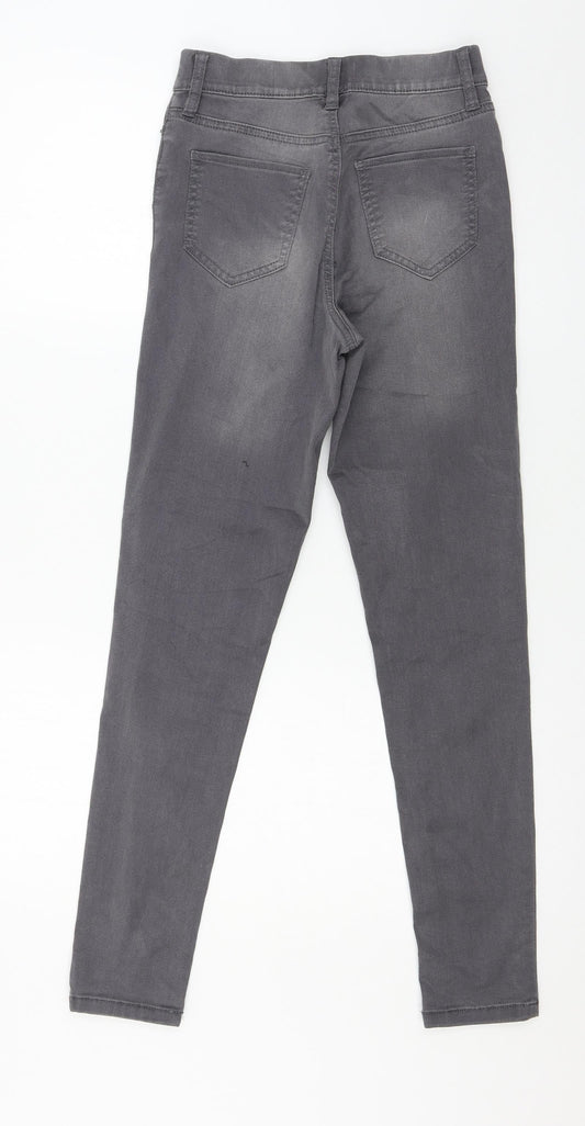 F&F Womens Grey Denim Skinny Jeans Size 8 L28 in