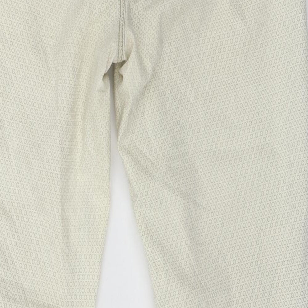 Flash Jeans Womens Ivory Polka Dot Denim Skinny Jeans Size 12 L27 in