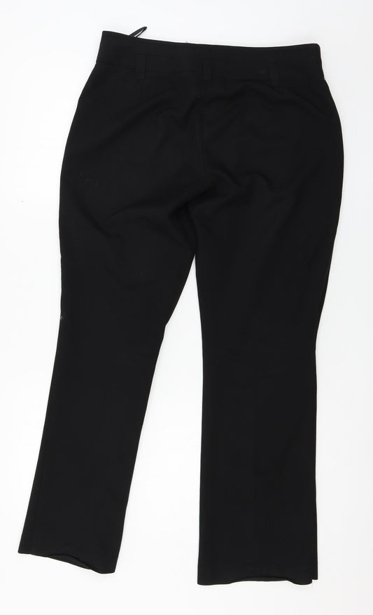 New Look Womens Black Trousers Size 12 L32 in