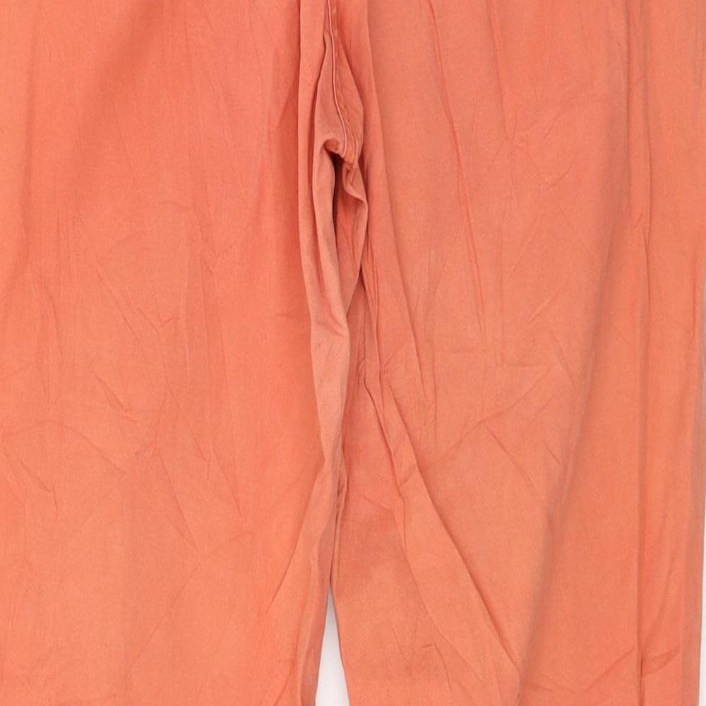 Womens UK Size 10 H&M Regular Fit Orange Trousers