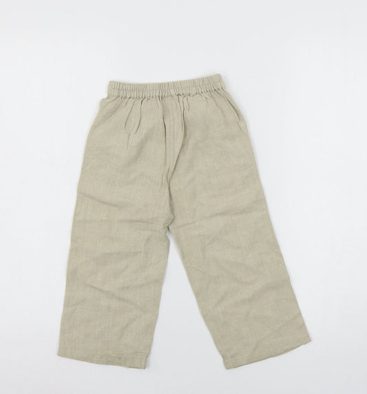 Preworn Boys Beige Dress Pants Trousers Size 3 Years