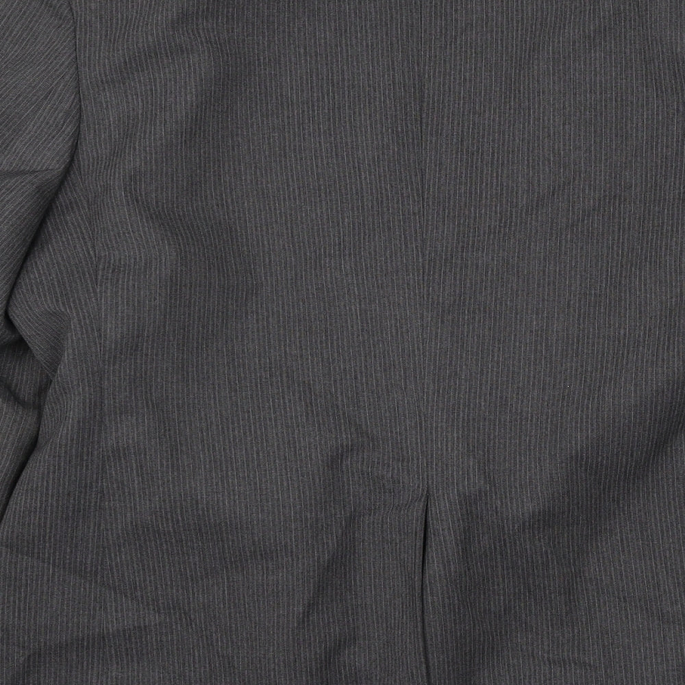 George Mens Grey Striped Jacket Suit Jacket Size L