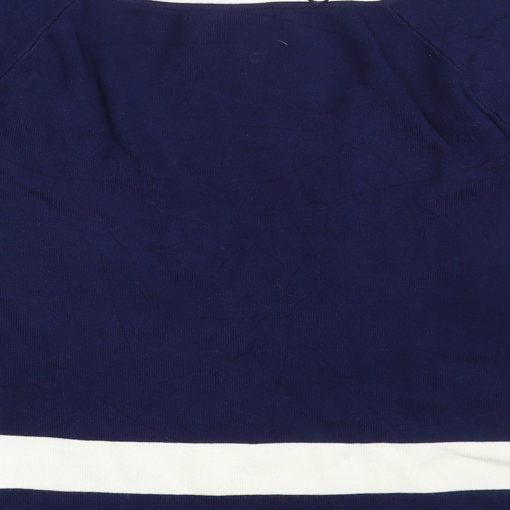 George Womens Blue Striped Pullover Jumper Size 14