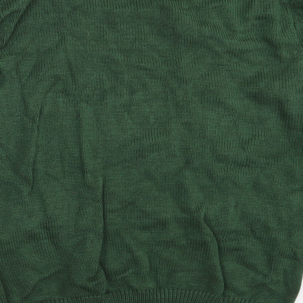 Cedar Wood State Mens Green Polka Dot Pullover Jumper Size S - Seasonal Christmas Festive Holiday