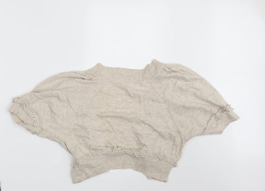 Todayswoman Womens Beige Shrug Jumper Size 12