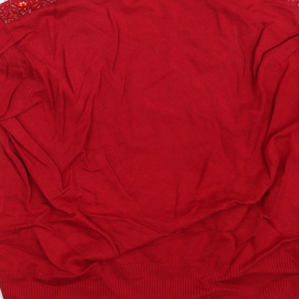 Womens UK Size L Casamia Red Pullover Jumper