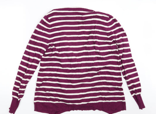 Womens UK Size One Size JoJo Maman Bébé Purple Wrap Jumper