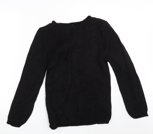 Womens UK Size One Size Preworn Black Pullover Jumper
