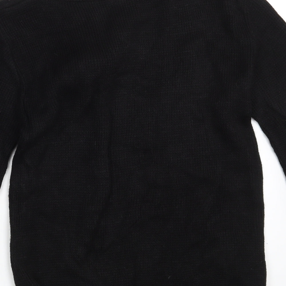 Womens UK Size One Size Preworn Black Pullover Jumper