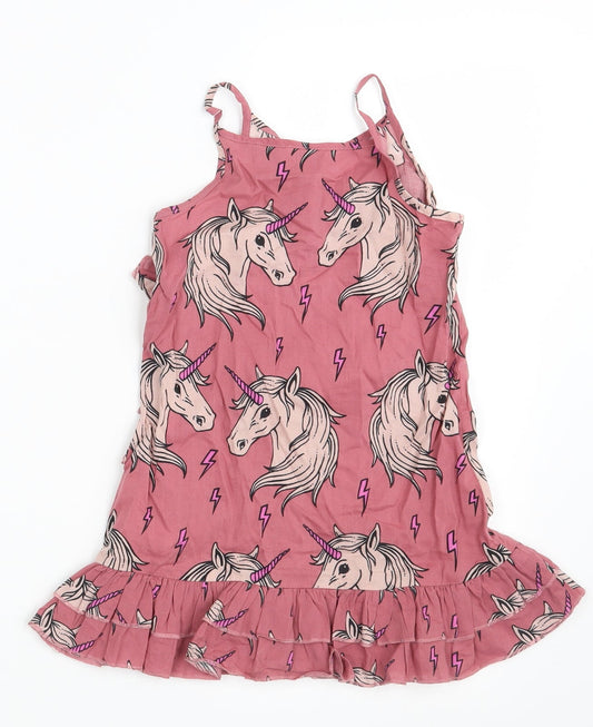 NEXT Girls Pink Animal Print A-Line Size 3 Years - Unicorn
