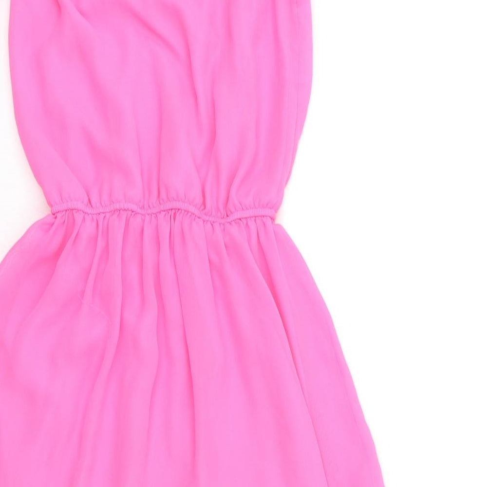 Brand and care label for Julien Macdonald girls’ pink trapeze & swing, size 12, years