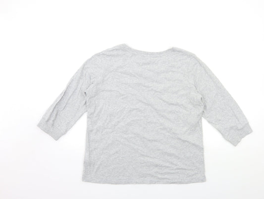 Debenhams Womens Grey Basic T-Shirt Size 12 - snow