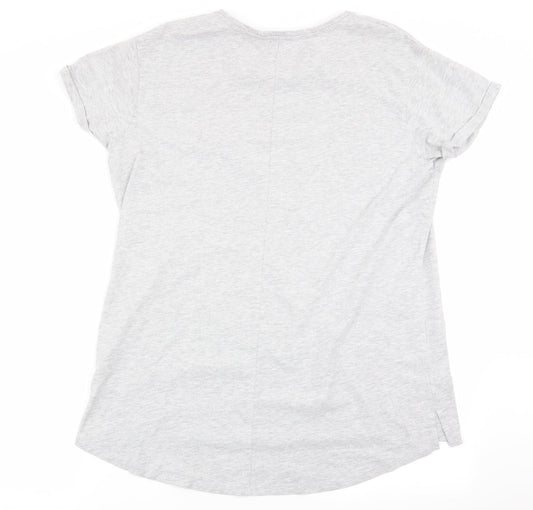 Womens UK Size 18 Yours Grey Basic T-Shirt