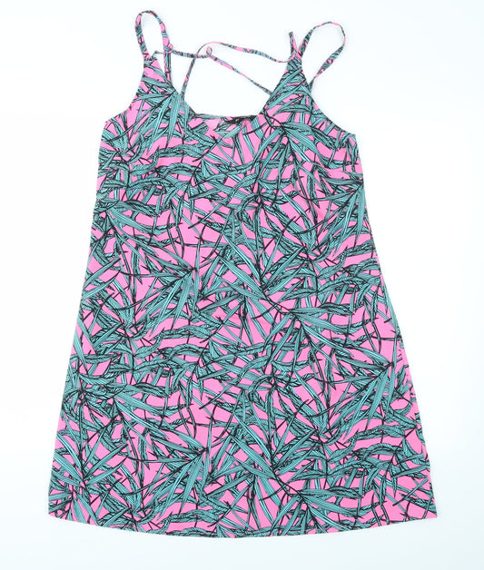 Pep&Co Womens Multicoloured Geometric Fit & Flare Size 10