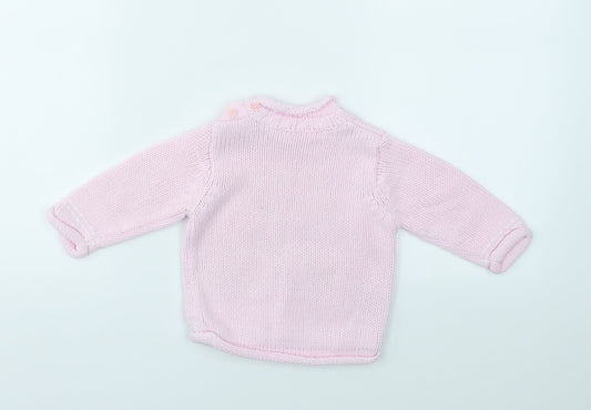 Matalan Girls Pink Pullover Jumper Size 3-6 Months