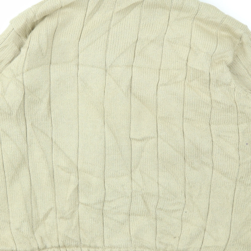 Mens UK Size M EWM Beige Full Zip Hoodie