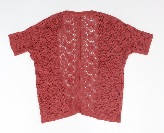 NEXT Girls Red Cardigan Jumper Size 3-4 Years