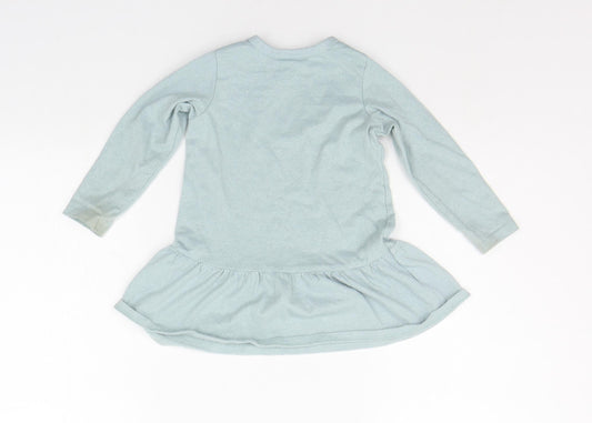 H&M Girls Green Basic T-Shirt Size 12-18 Months