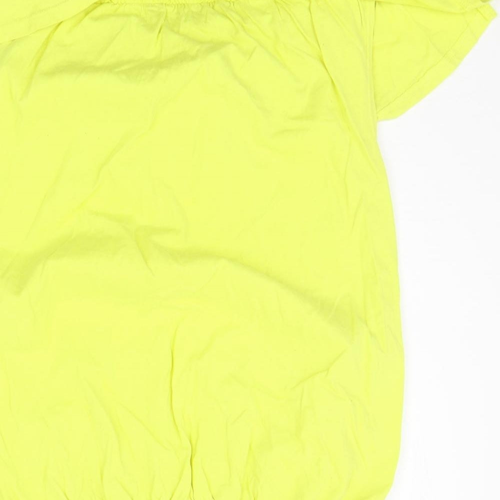 Nutmeg Womens Yellow Basic Blouse Size 12