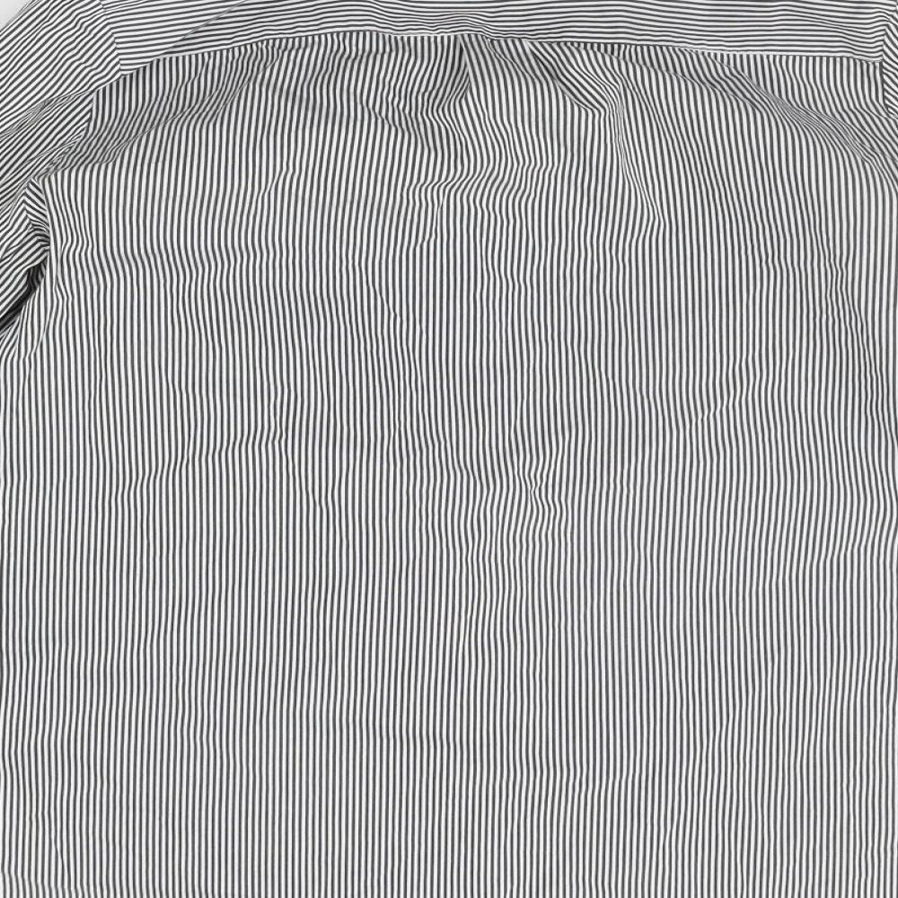 Mens UK Size 13 Internacionale White Button-Up Long Sleeve Casual Shirt