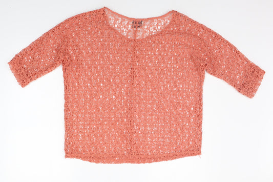 Next Womens Orange Pullover Jumper Size 14