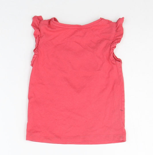 F&F Baby Pink Basic T-Shirt Size 12-18 Months - HEART