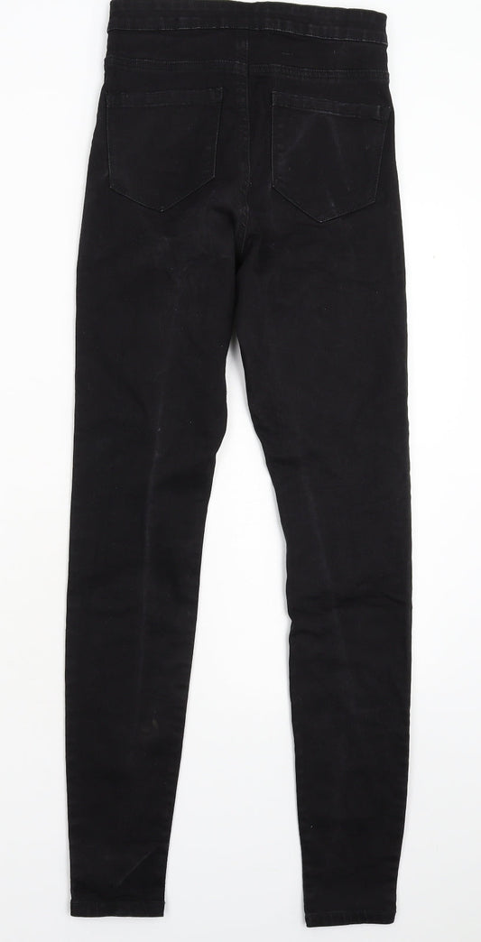 Denim & Co. Womens Black Denim Jegging Jeans Size 8 L30 in