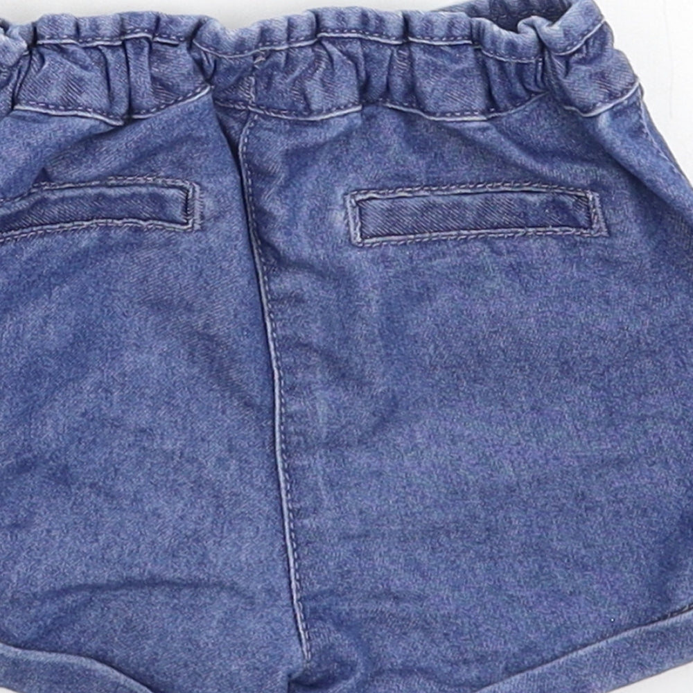 Brand and care label for Next Baby Blue Denim Cropped Jeans, size 12-18, Months - Shorts