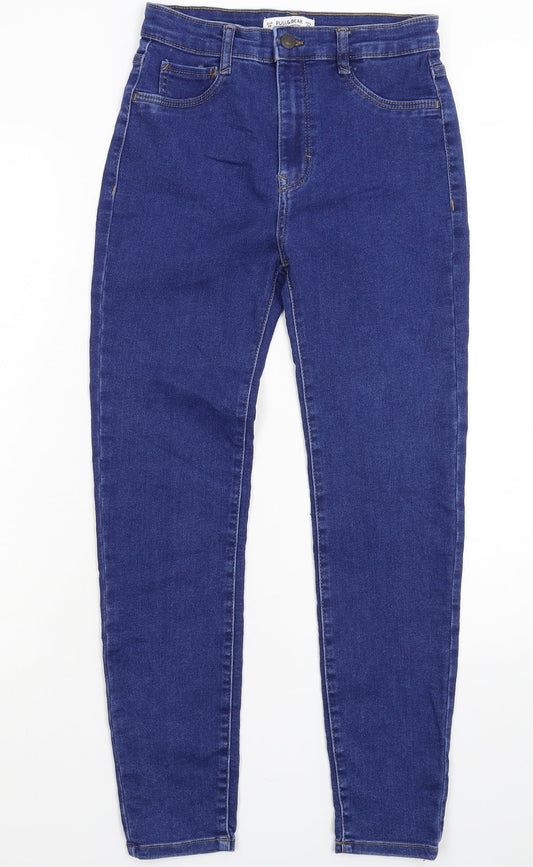Pull&Bear Womens Blue Denim Skinny Jeans Size 28 in L26 in