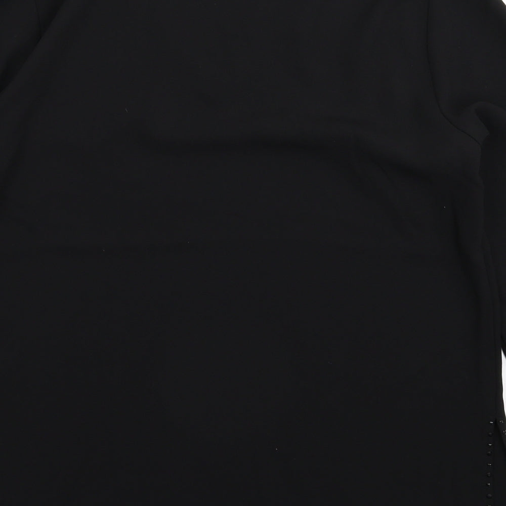 Womens UK Size 10 H&M Black Basic Blouse