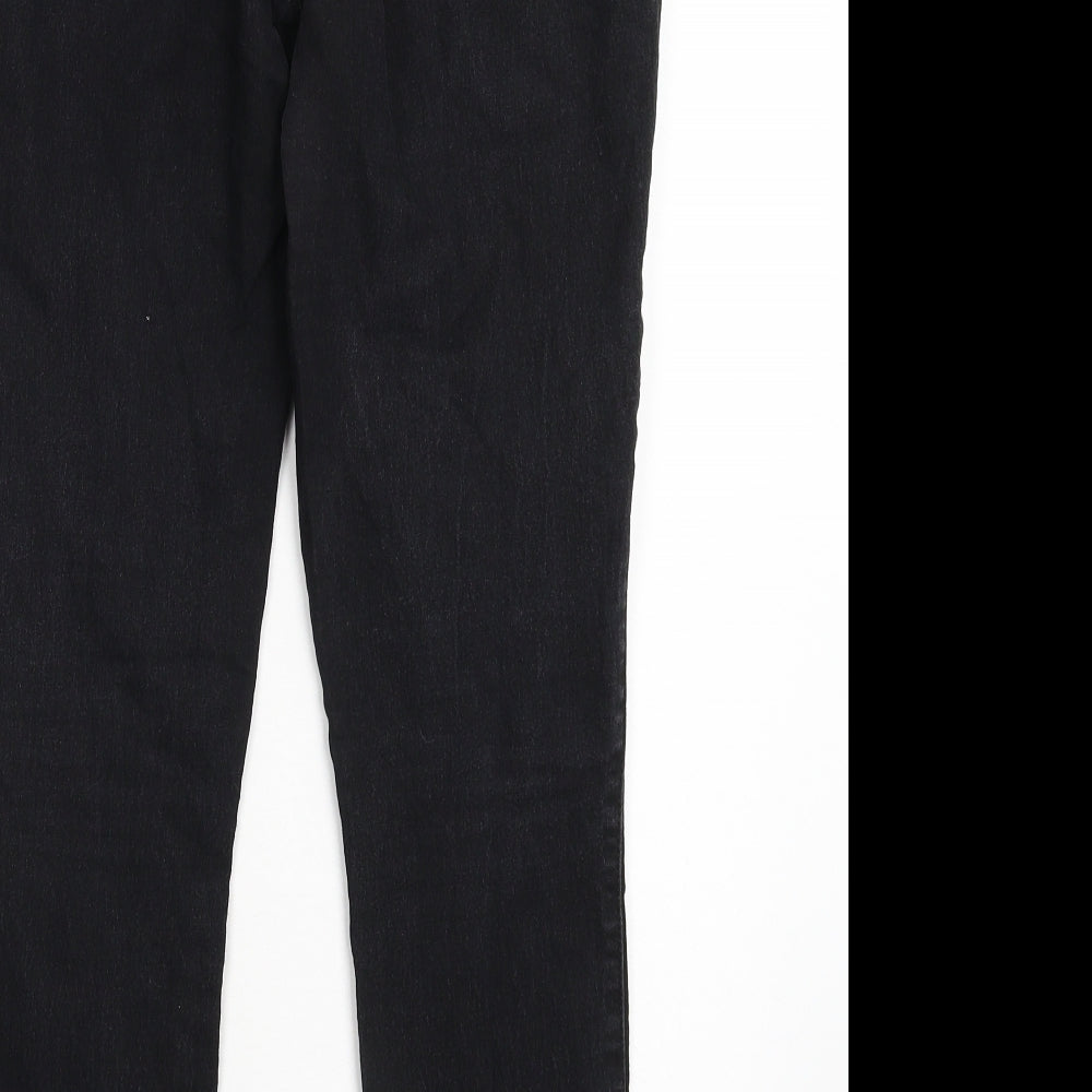 Denim & Co. Womens Black Denim Jegging Jeans Size 10 L28 in