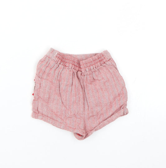 NEXT Baby Red Herringbone Cropped Trousers Size 3-6 Months - Shorts