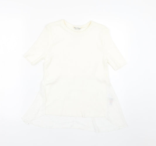 Womens UK Size 10 Miss Selfridge White Basic T-Shirt